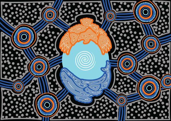 Our 2024 Indigenous Nationals artwork was created by Brittney Angus, a visionary Wiradjuri & Ngunnawal graphic designer and digital artist.