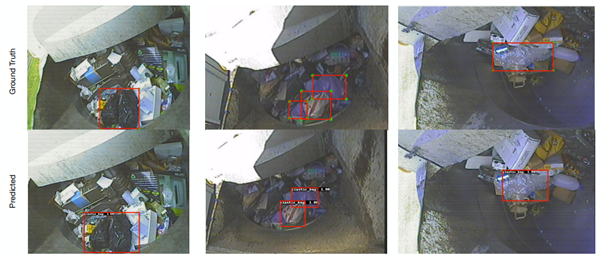 multiple pictures of examples of detections in the hopper