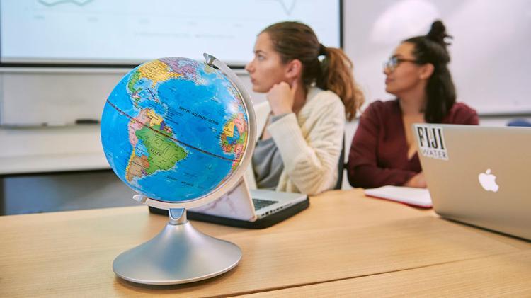Globe in classroom 