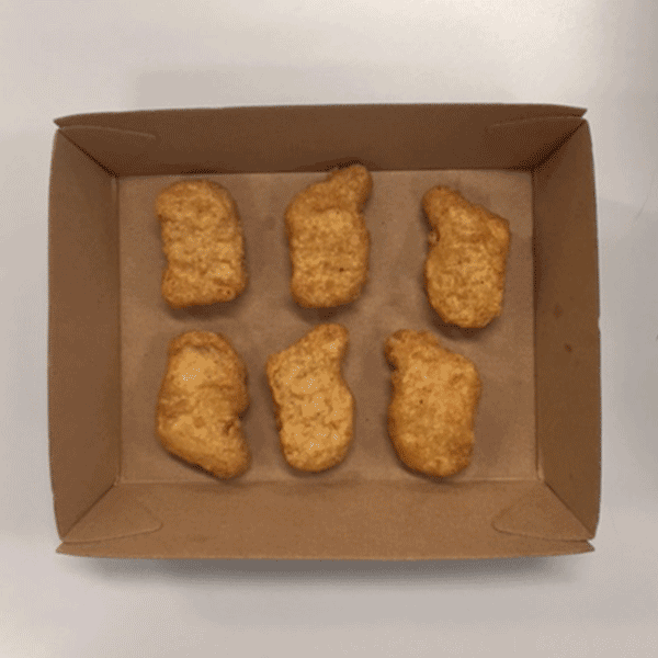 A gif of lots of chicken nuggets