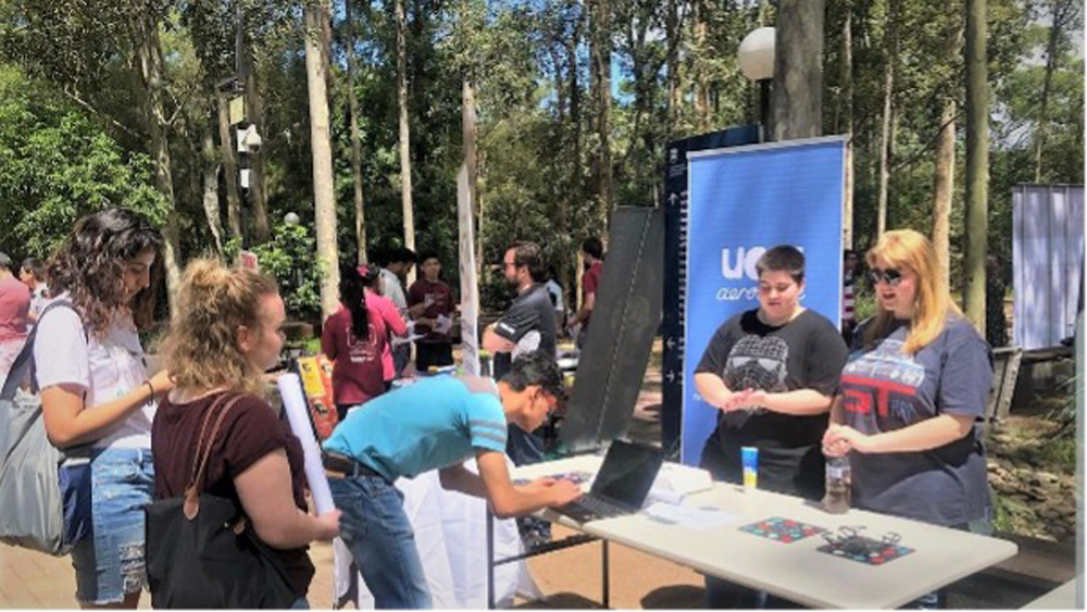 Students run a stall on campus at UOW