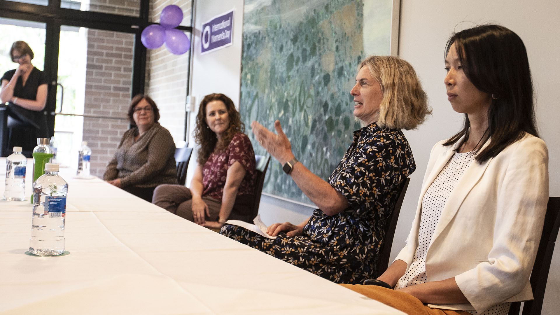 Panel discussion members at the UOW International Women's Day 2021 celebration