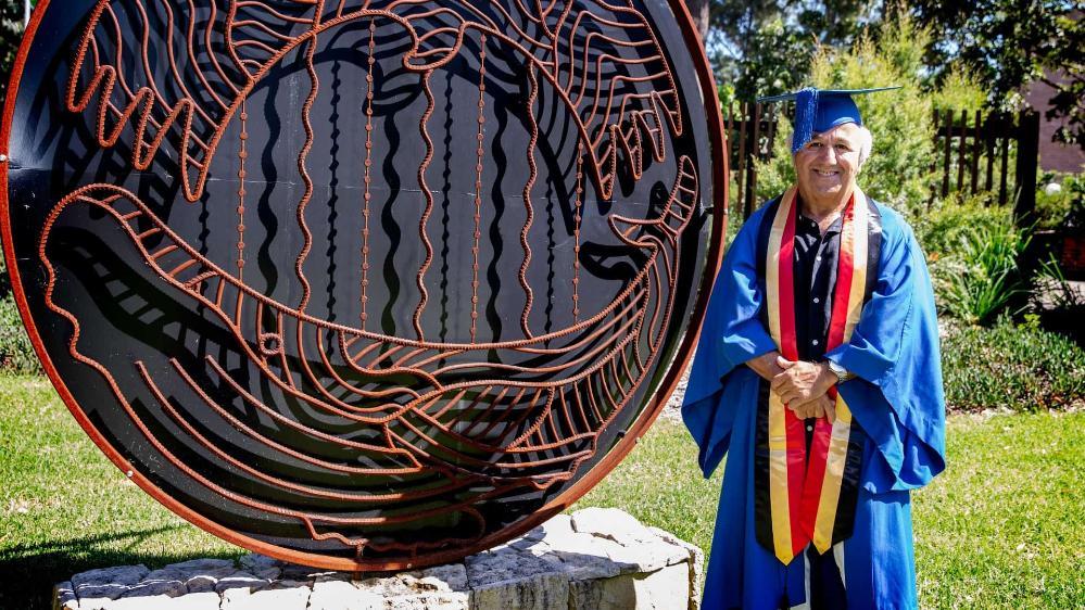 UOW graduate Keith Brandy, pictured at Woolyungah Indigenous Centre.