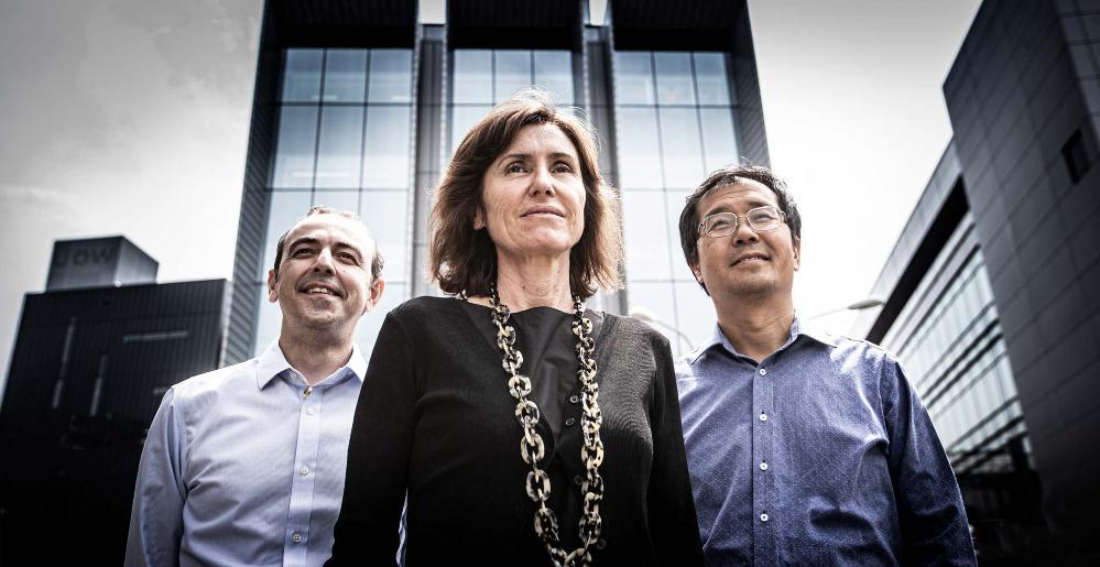 Dr Gökhan Tolun, Professor Marie Ranson, and Professor Chao Deng. Photo: Paul Jones