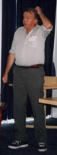 Graeme Wake seeks inspiration during his presentation. 12th February 1999.