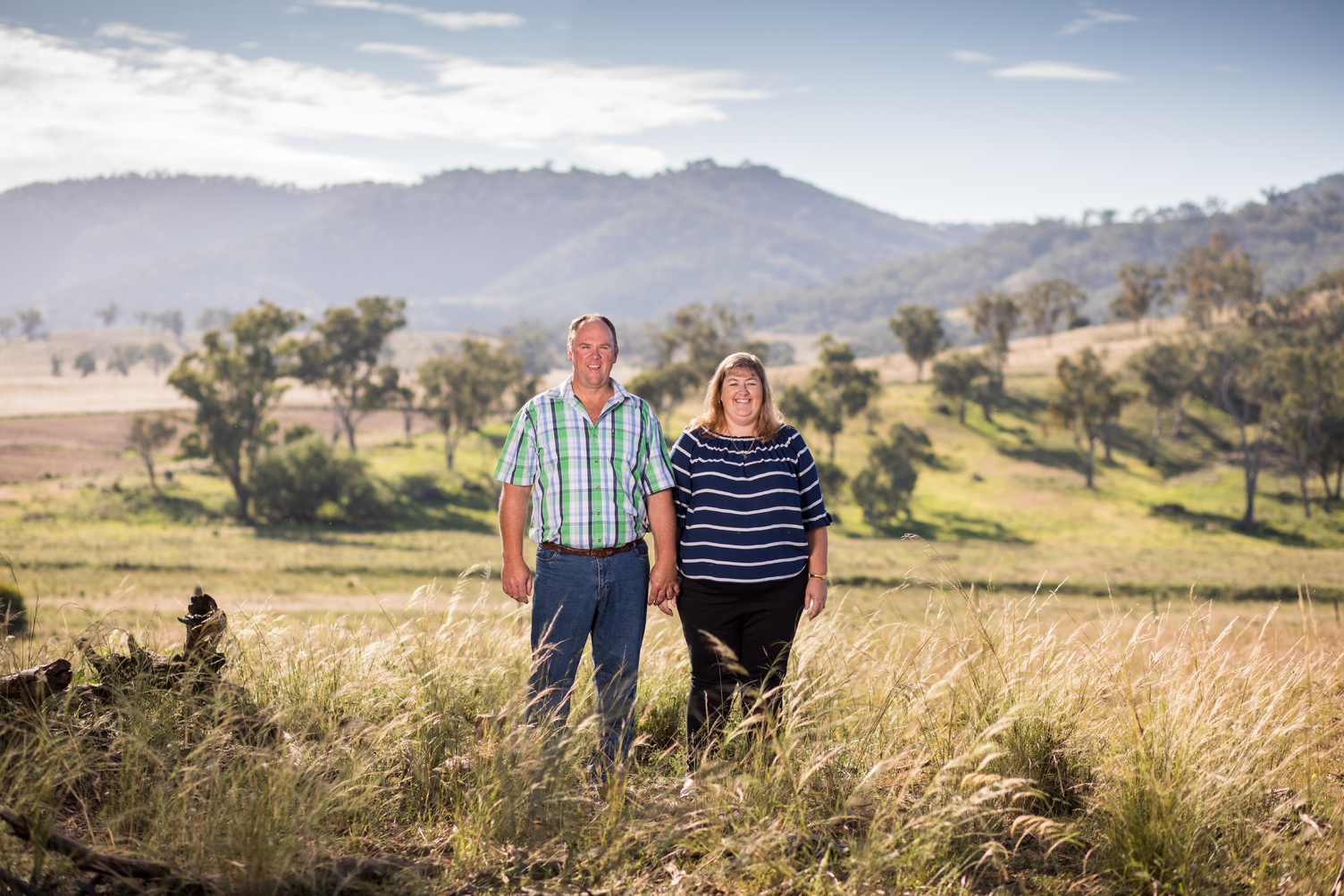 Parents on the farm