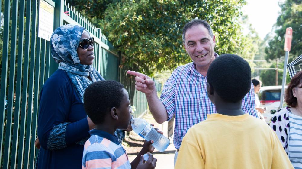 Jihad Dib with children