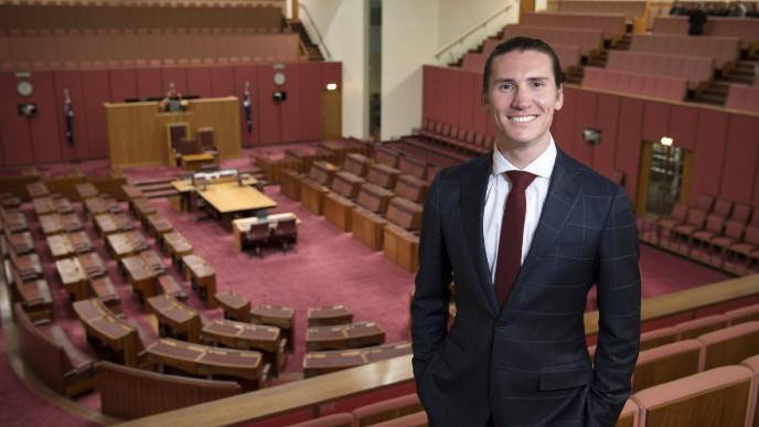 Tom Curran in the Senate at parliament house