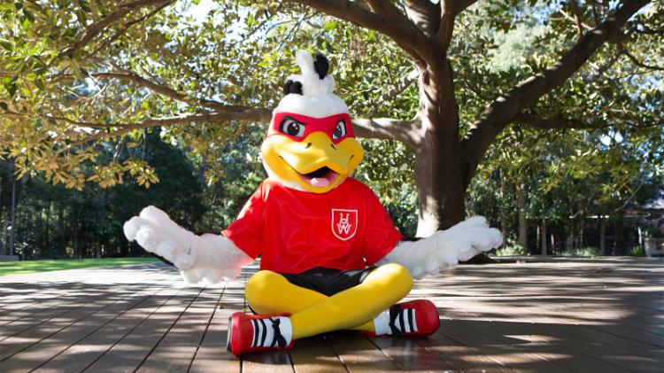 Baxter the duck is UOW's mascot