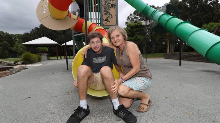 Shoshana Dreyfus and her son at Stuart Park