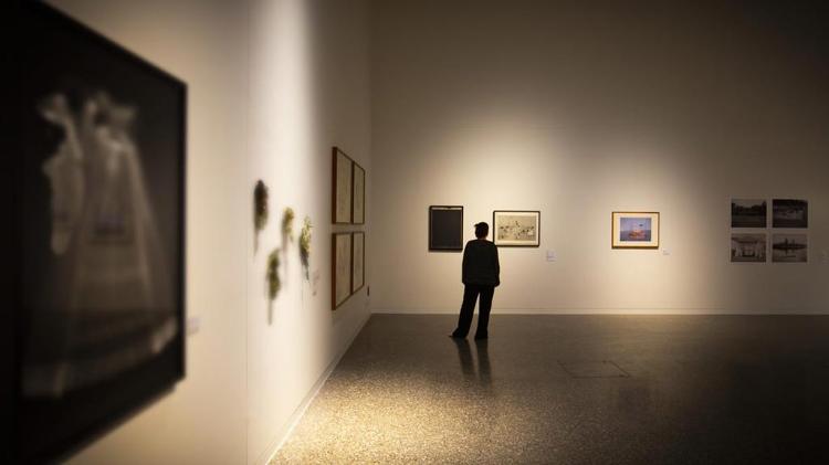 Perspective view of Art in UOW Gallery