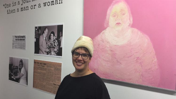 Associate Professor Ika Willis at A Woman of Many Hats exhibition