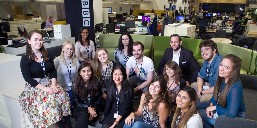 Lu with the other BBC trainees. Image courtesy of BBC Academy