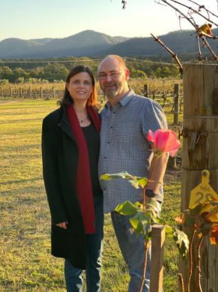 Natalie and Michael in a vinyard