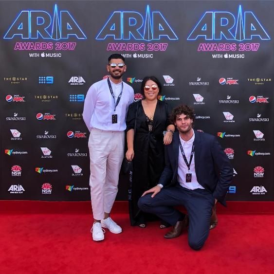 Nicholas attending the Aria's with Spotify colleagues