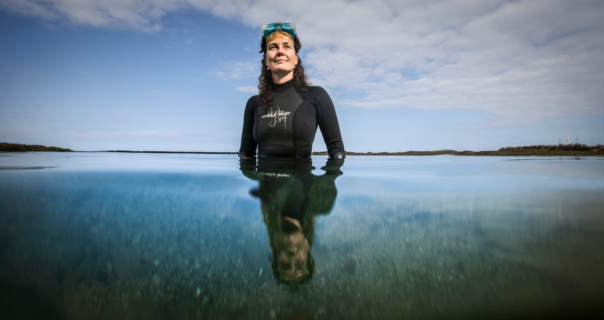 UOW researcher Karen Raubenheimer, pictured in the water. Photo: Paul Jones