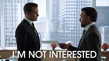 GIF of a man saying he is not interested