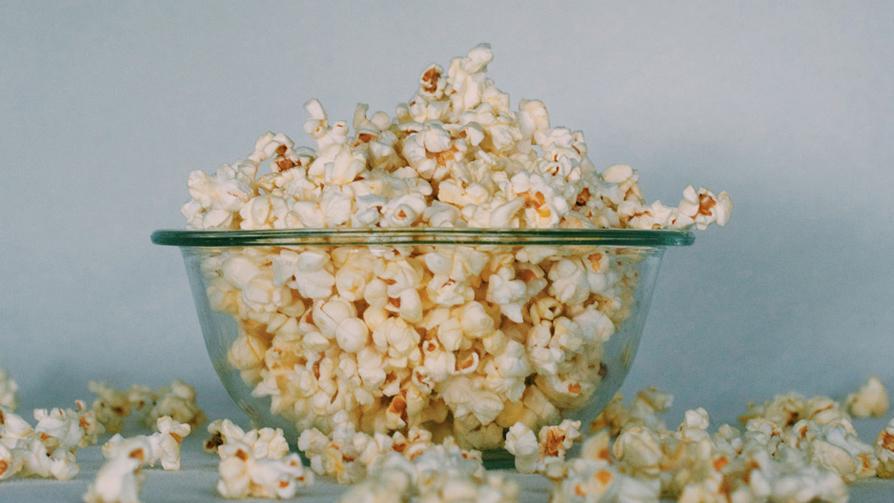 Popcorn in a bowl.