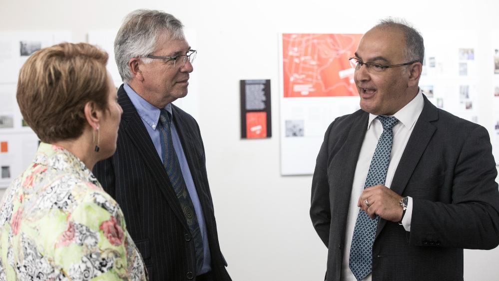 UOW Senior Deputy Vice-Chancellor Professor Joe Chicharo at the Illawarra migration project launch at UOW. Photo: Paul Jones