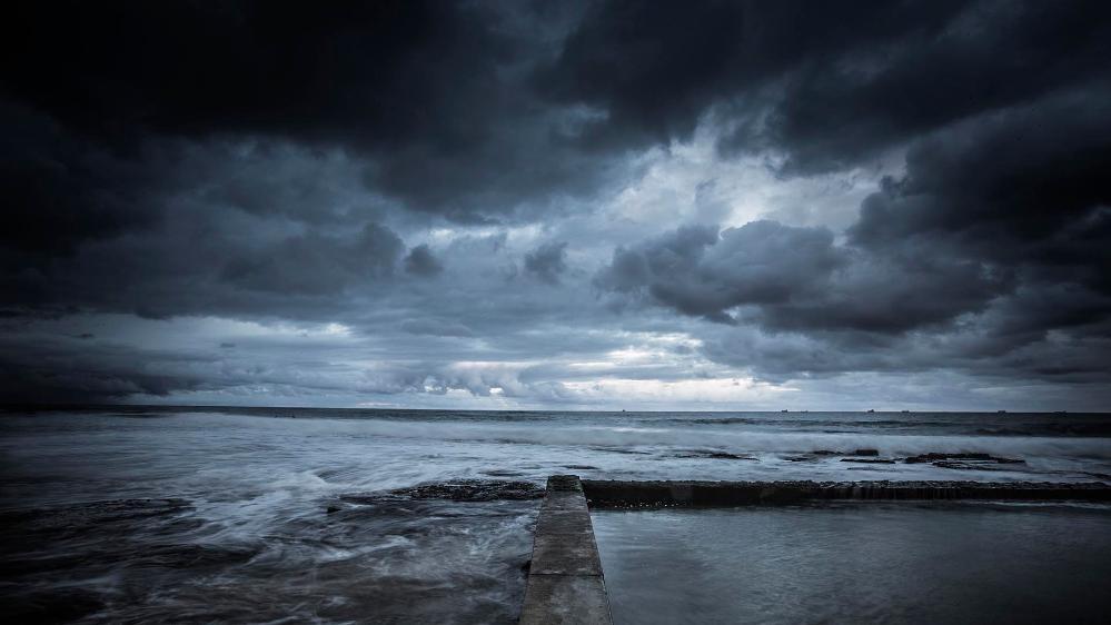 Pools of the Illawarra with stormy clouds