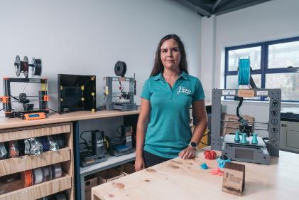 Makerspace manager Jessica at the UOW Makerspace