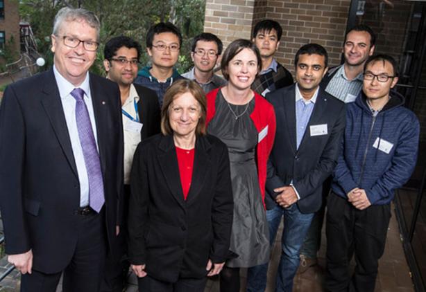 VC with research fellowships recipients and Professor Judy Raper