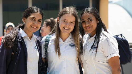 Three students attending UOW South Western Sydney Discover Days