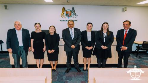 Students standing together at the ALSA Championship Moot