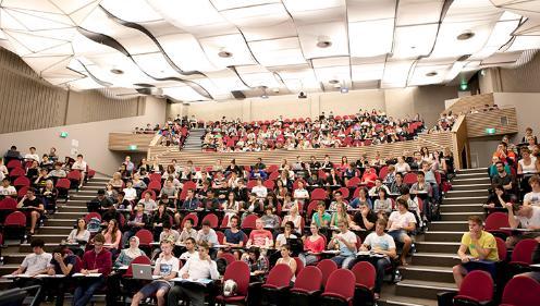A UOW lecture hall filled with students
