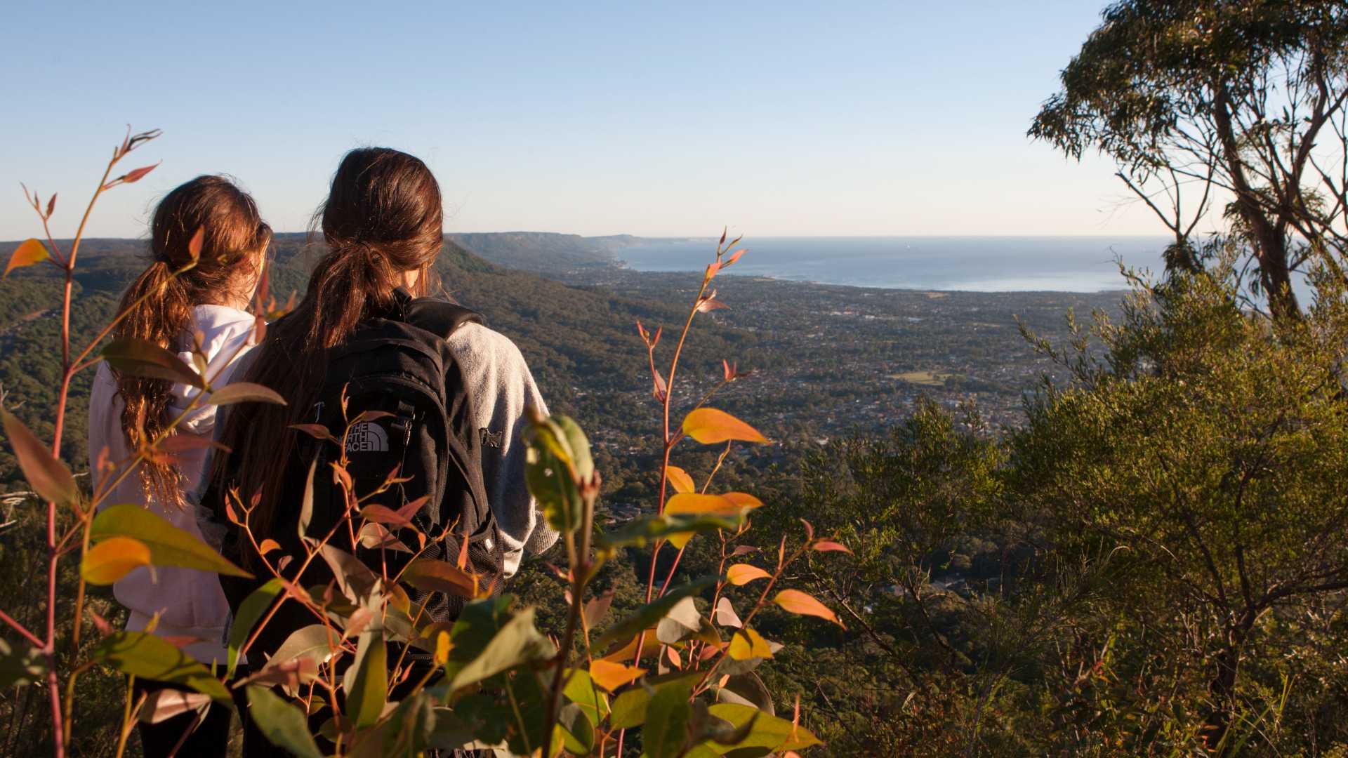 University of Wollongong students watching sunrise from Mt Keira