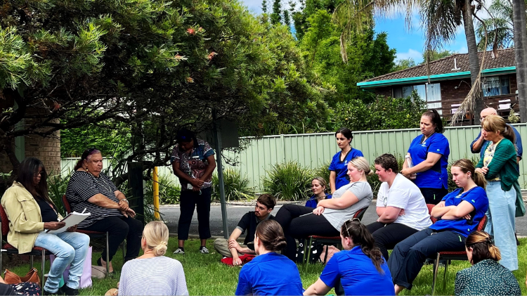 Elders yarning at Respect Week held in Bega