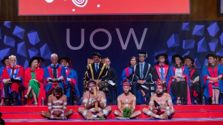 Muladha Gamara participating in UOW Graduation