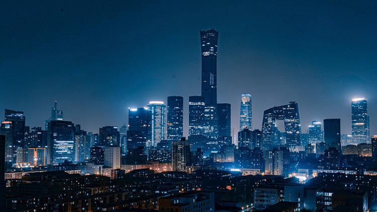 Beijing city at night