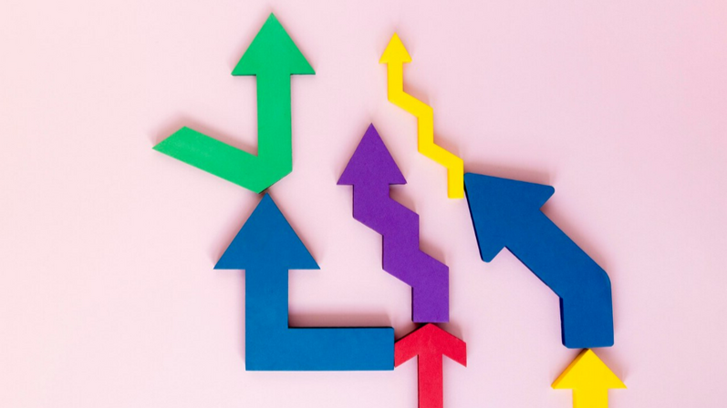 geometric shapes in all different colours