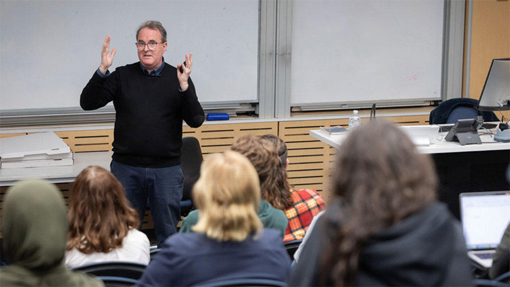 Senior Professor Daniel D Hutto presenting SOLA Liberating Conversation Series