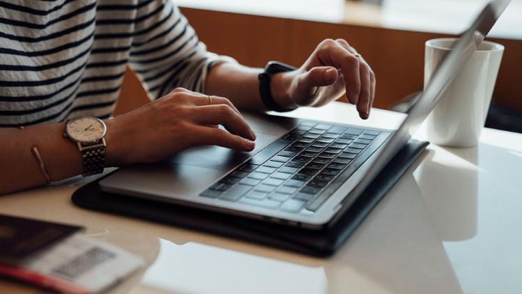 Student on laptop