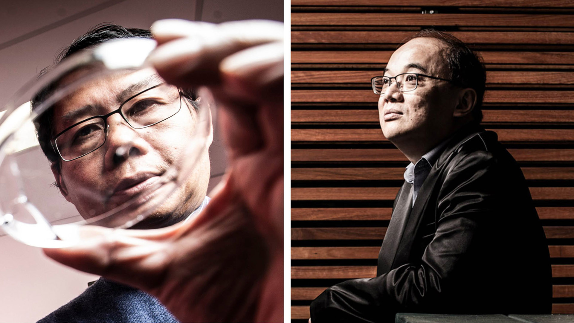 Xiaolin Wang and Willy Susilo collage for story o ARC Linkage Grant scheme funding
