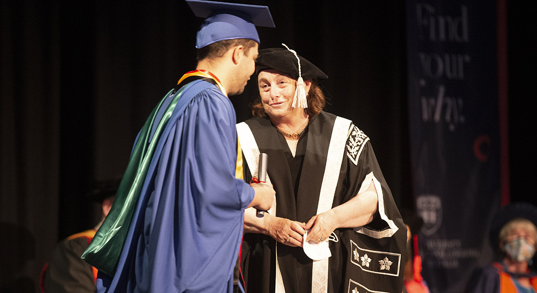 Vice-Chancellor Professor Patricia Davidson at a graduation ceremony at UOW's Bega campus