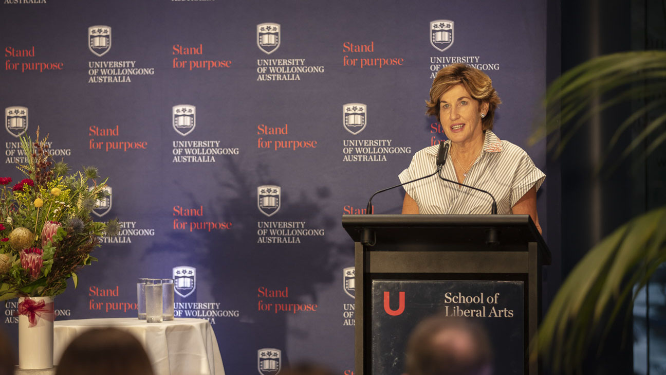 UOW Chancellor Ms Christine McLoughlin AM at the 2022 UOW Ramsay Scholars welcome event