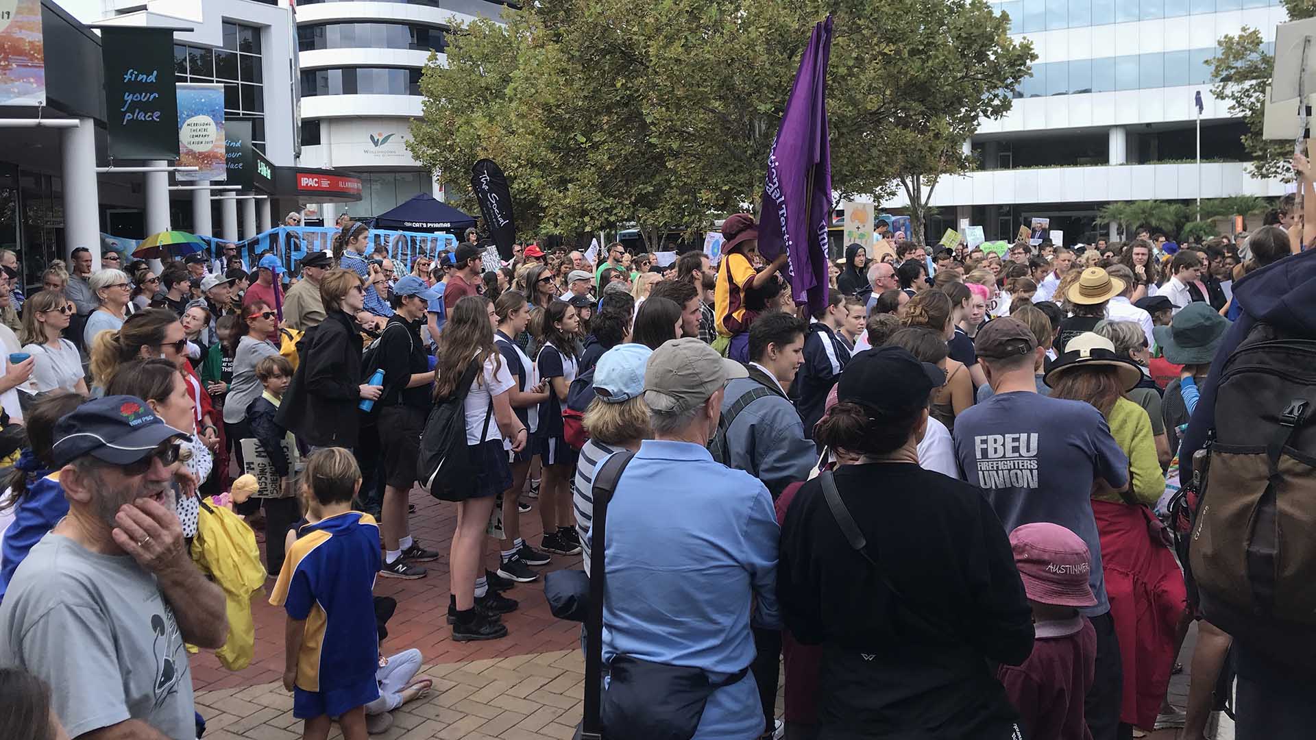 Scenes from a climate change protest in Wollongong