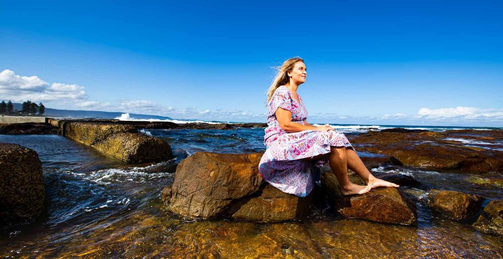 Freya Croft, pictured in the water at North Wollongong. Photo: Paul Jones