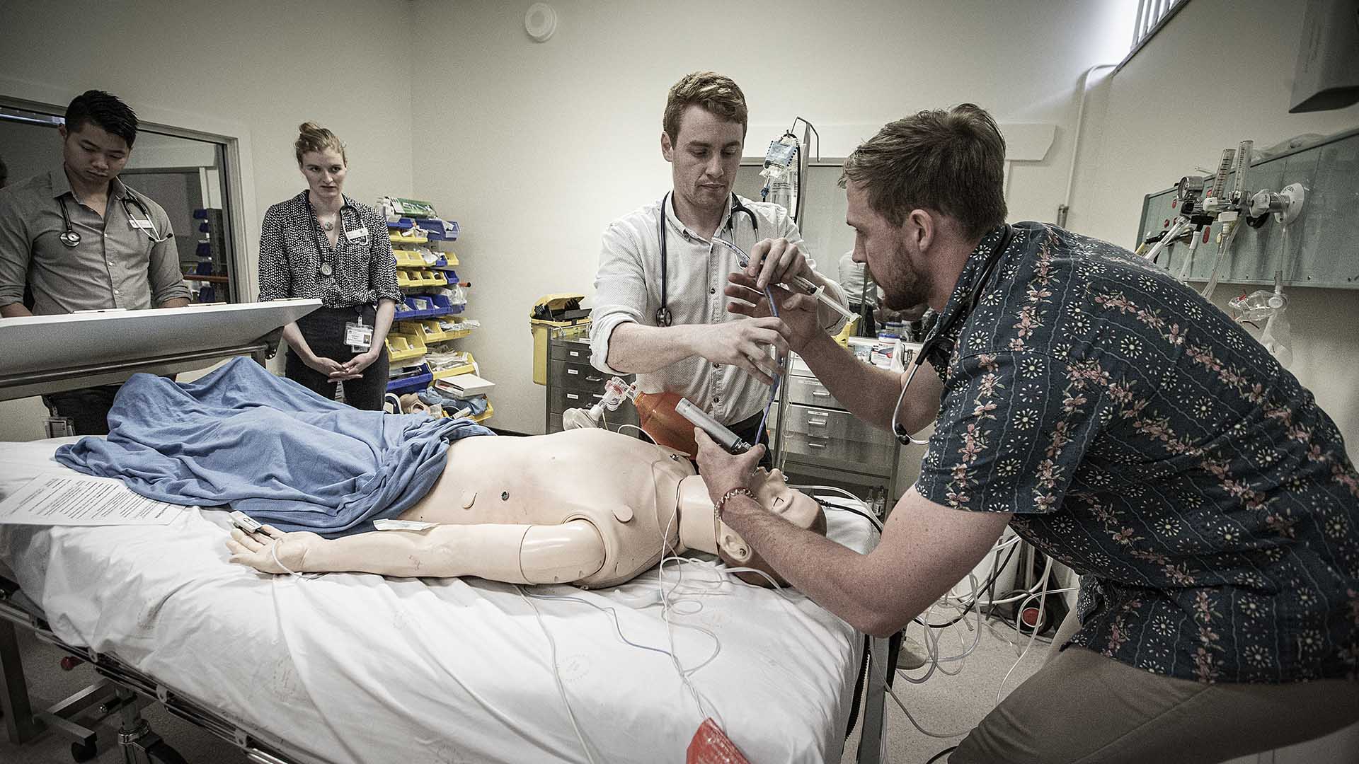 A team of UOW Graduate Medicine students on placement at Grafton Base Hospital on the NSW north coast in 2019.The students spent 12 months in the Clarence Valley, learning and training in partnership with health professionals in the region.