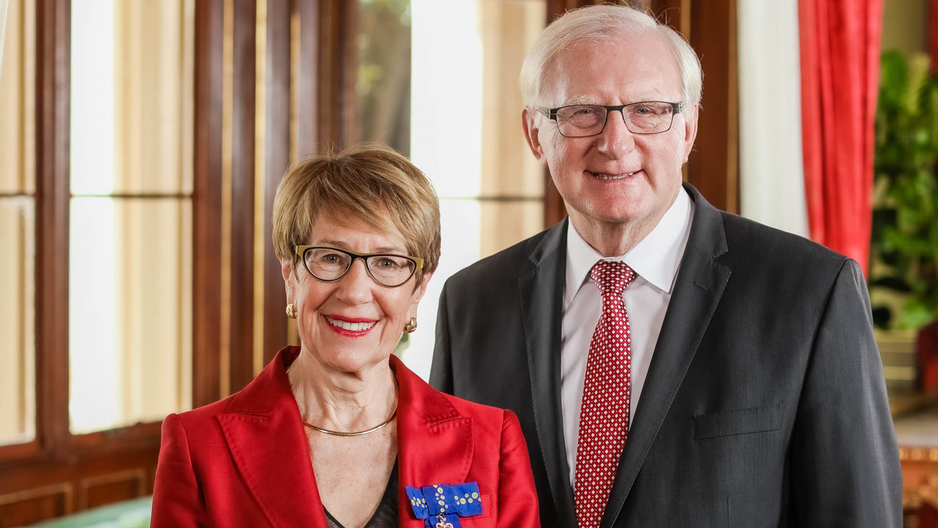 The Governor of New South Wales, Her Excellency the Honourable Margaret Beazley AC QC, and her husband, Mr Dennis Wilson