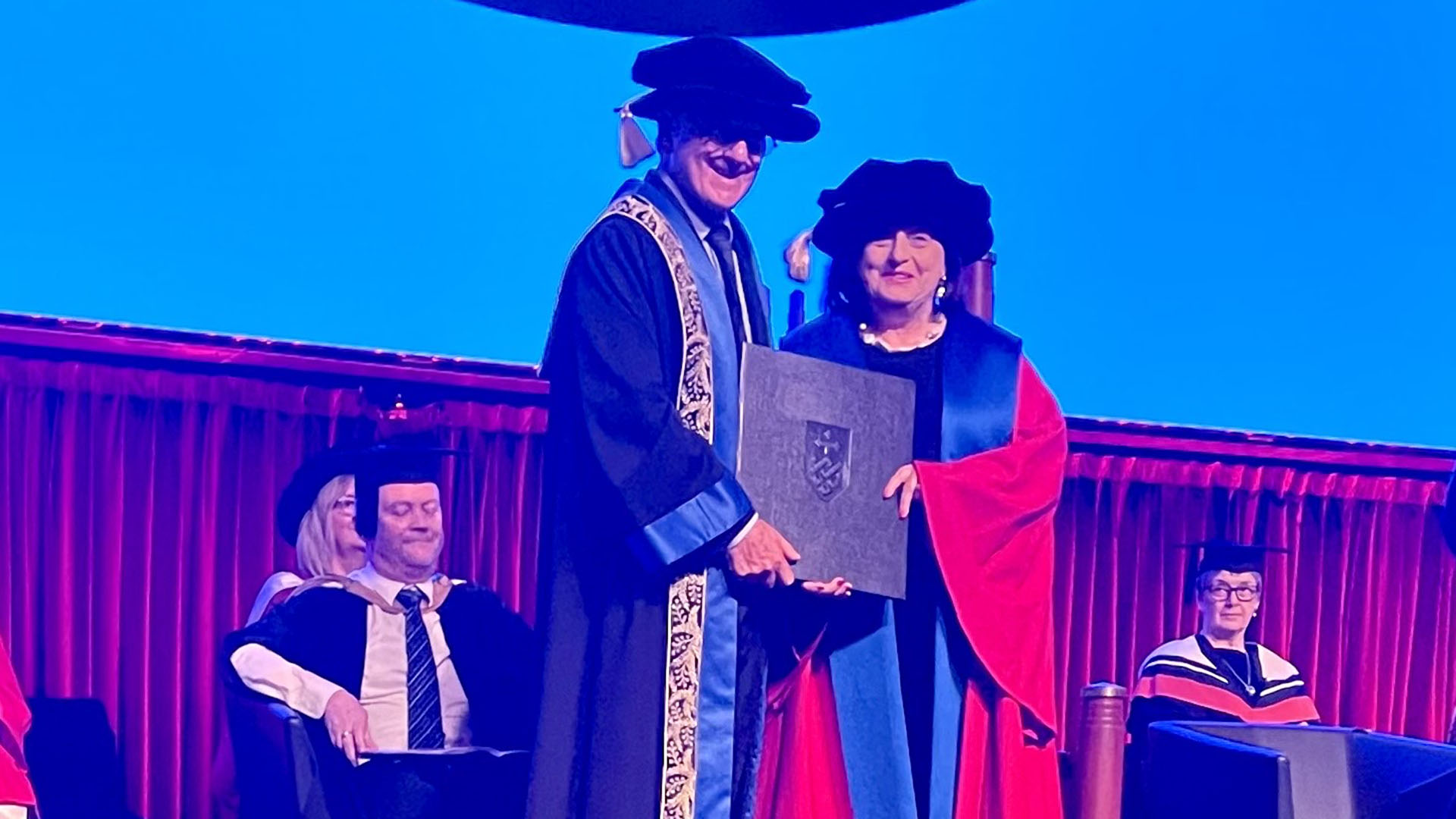 UOW Vice-Chancellor Patricia M. Davidson receives an with an Honorary Doctorate of Health Sciences by the University of Technology