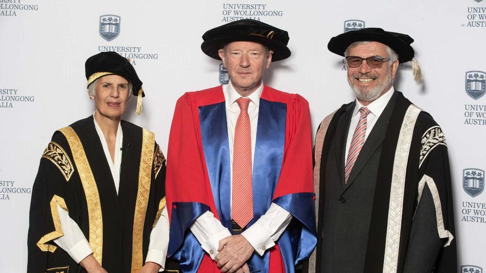 Honorary Doctorate recipient Dr Ian James Watt AC. Photo: Paul Jones