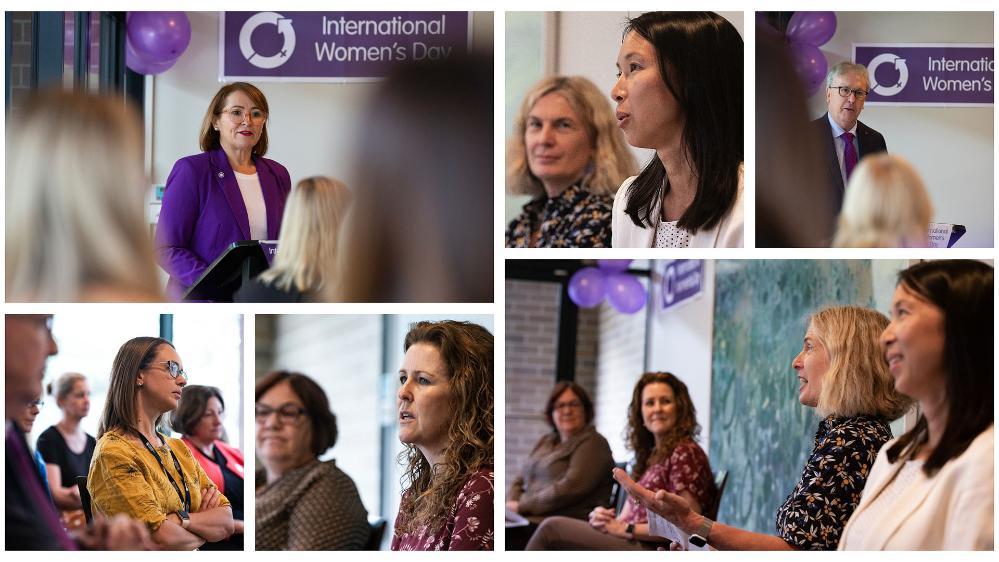 A colage of images from the UOW International Women's Day 2021 celebration