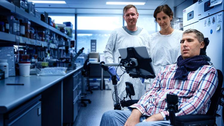 Professor Justin Yerbury in his lab at IHMRI, January 2020