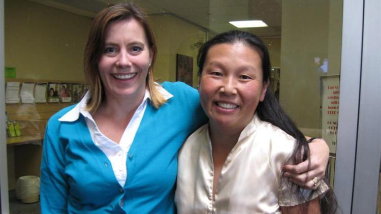 Lu Qing Wang (right) pictured with Nikki Cole