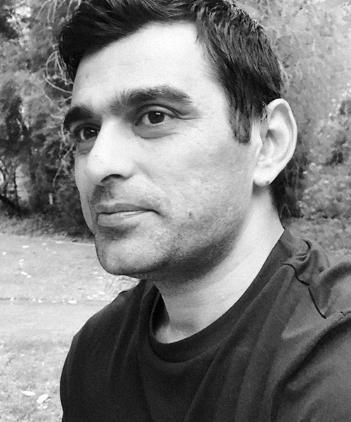 Black and white portrait of researcher Dr Muhammad Nadeem.