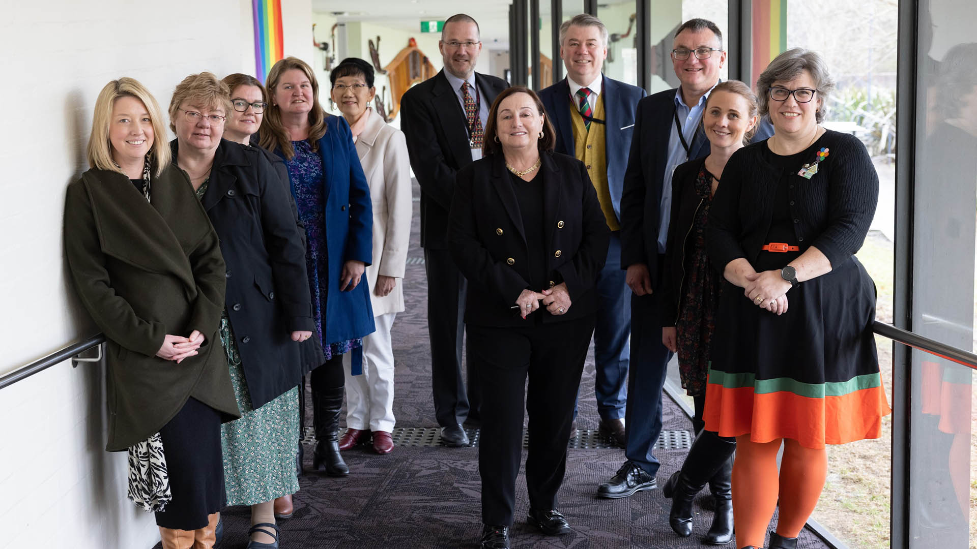UOW Vice-Chancellor & President Professor Patricia Davidson with senior UOW staff during a visit to UOW's Southern Highlands Campus